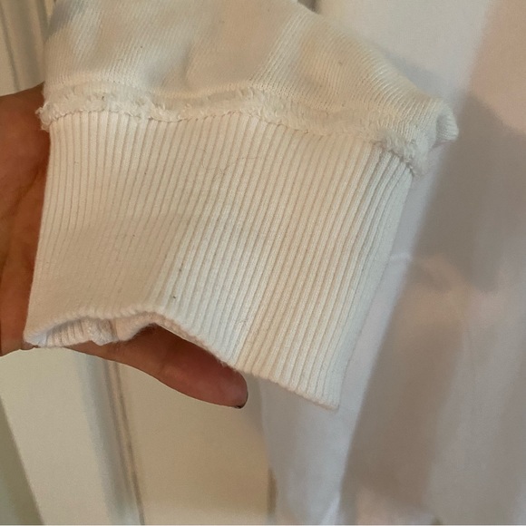 Aerie White Long Sleeve Oversize Hoodie Size Medium - Picture 12 of 12